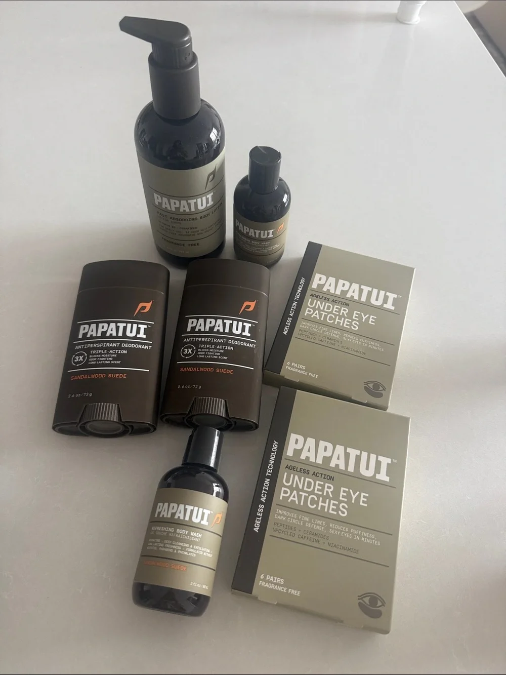PAPATUI Men’s Grooming Kit — Deodorant, Body Wash & Under Eye Patches